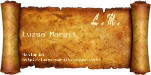 Luzsa Margit névjegykártya
